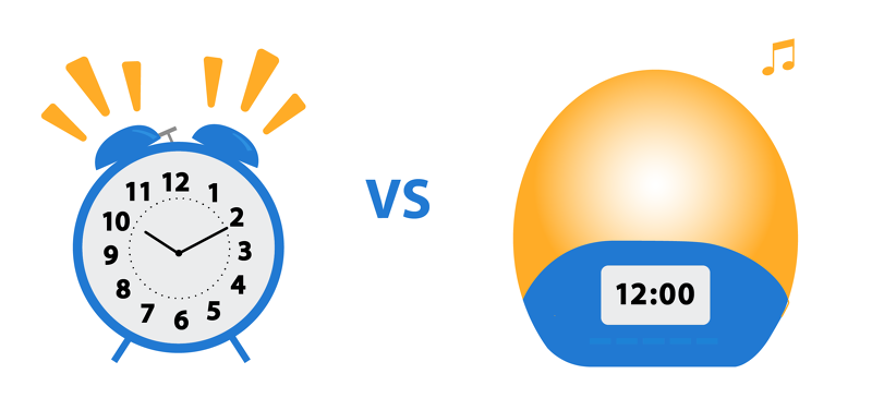 wake up light vs. normale wekker